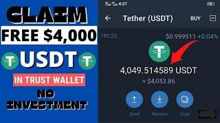 10$ get free usdt every second in trust wallet || new method