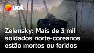 Guerra: Zelensky afirma que há mais de 3 mil soldados norte-coreanos mortos ou feridos na Rússia