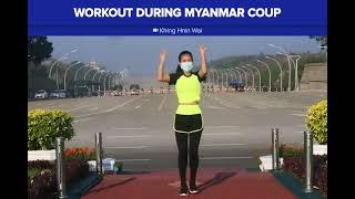 Aerobics class during Myanmar coup goes viral