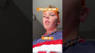Orange Eyeblack and hair #drip #eyeblack #baseball #hair #catcher