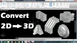 AutoCAD Basic Commands To Convert 2D Into 3D Object - Easy & Smart Steps