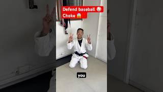 BJJ defense baseball choke #bjj #jiujitsu #choke #bjjmoves MINT FLOW JIU JITSU 