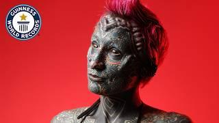 NEW: Most Tattooed Woman With 99.98% Coverage - Guinness World Records