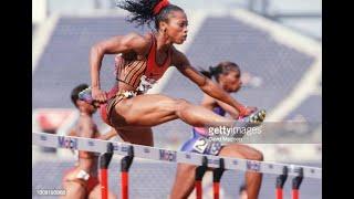 Gail  Devers  WINS   100m  hurdles  US  Trials  1996  Atlanta.