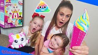 Unicone Ice Cream Maker - Unicorn Rainbow Swirl Maker Review Kids Unboxing