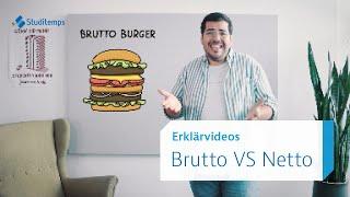 Brutto VS Netto: Was ist der Unterschied?  | Studitemps Erklärvideos