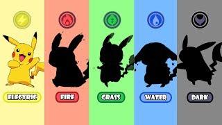 Requests #2 - Pokemon Type Swap: Pikachu Fire, Water, Grass And Dark.