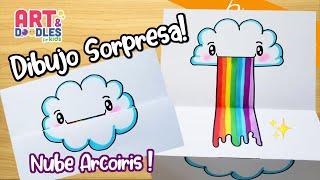 Como dibujar una NUBE ARCOIRIS