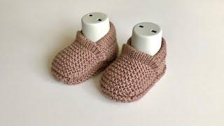 Baby Booties Açıklamalı Altyazı #patik #booties #slippers #knitting