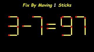 USA | Fix The Equation by moving 1 stick | Improve IQ | Matchstick Puzzle