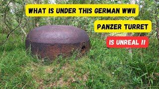 UNTOUCHED hidden German WWII mortar bunker. MORTAR still there !