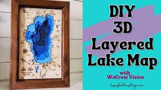 DIY 3D Wood Lake Layered Map using Laser Machine