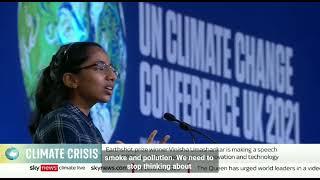 Vinisha Umashankar World Leaders Summit COP26 UN Climate Change Conference Glasgow ITV News 2-11-21