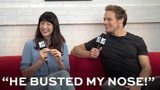 OUTLANDER's Caitriona Balfe and Sam Heughan recall on-set mishaps