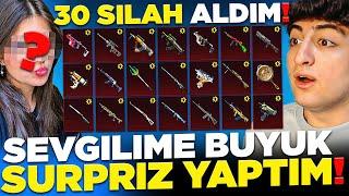 SEVGİLİMİN HESABINA 30 YÜKSELTİLEBİLİR YENİ SİLAHI BİRDEN ALDIK! (AŞIRI ŞANSLI ) | PUBG Mobile