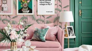 La vida es una fiesta  ambientes en rosa y verde #decoracion #urutubers