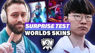 Do Faker and friends know League Worlds skins? - Surprise Test