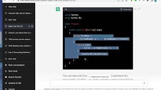 البرمجة بلغة C# بمساعدة الذكاء الاصطناعي  Chat GPT
