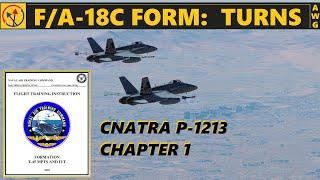 DCS World - F/A-18C FORMATION TURNS - CNATRA P-1213 FLIGHT TRAINING INSTRUCTION - US NAVY