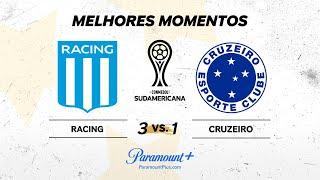 RACING 3 x 1 CRUZEIRO - CONMEBOL SUDAMERICANA 2024 | Paramount Plus Brasil