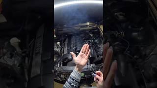 BMW rough idle? Might be a vacuum leak! #bmw #fyp #diy #vacuum #smoke #shorts #mechanic #carfix
