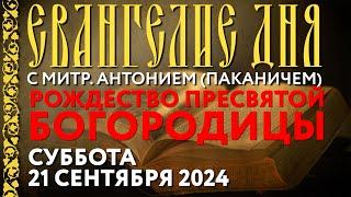 Толкование Евангелия с митр. Антонием (Паканичем). Рождество Пресвятой Богородицы. 21.09.2024.