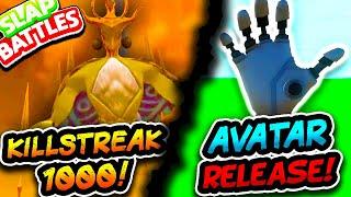 New AVATAR‍ Glove & KILLSTREAK 1000! - Slap Battles Roblox