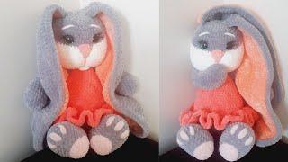 Tutorial Plush crochet BUNNY with long ears! A detailed tutorial for a big bunny!