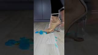 Experiment High Heels vs Jelly Balloon  / Crushing Crunchy & Soft Things by Shoes  #Shorts