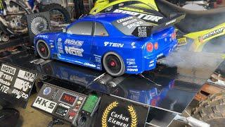 RC DYNO + NITROUS !! 1/7 SKYLINE GTR (2 SPEED SHIFTING + NOS + EXHAUSTS) PART 1