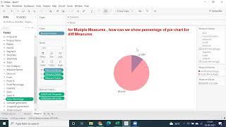 Show Percentage for Multiple Measures in a Pie Chart - Tableau