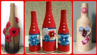 101 Elegant Jute Rope Craft || How To Make  A Jute Rope Wine Bottles