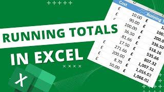 How to Make Running Totals in Excel  #shorts