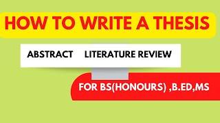 HOW TO WRITE THESIS | THESIS WRITING FOR BEGINNERS |BASIC STRUCTURE OF THESIS |ENGLISH WITH TJMALIK