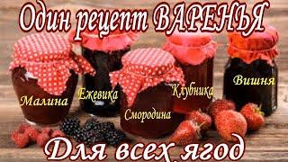 Бабушкин рецепт ВАРЕНЬЯ на весь сезон, для любых ягод, не нужен никакой ПЕКТИН.