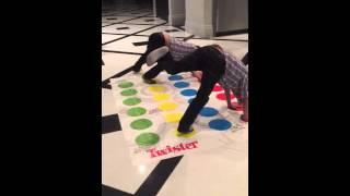 Grandsons learning the game of Twister