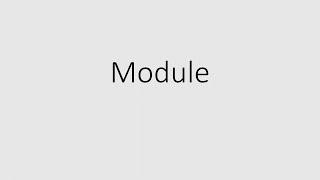 Module Meaning