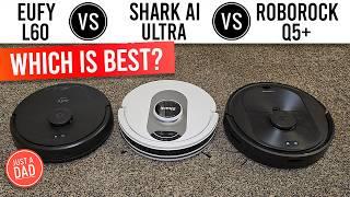 Eufy L60 Vs. Shark AI Ultra Vs. Roborock Q5+ Robot (Self Empty Vacuums) COMPARISON  *Which is Best*