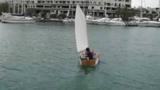 Stasha, world's lightest nesting dinghy sailing