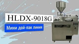 Процесс работы мини дой-пак линии серии HLDX-9018G с поршневым дозатором