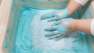 Big Thickkkk Recycled Mix  Sponges Squeezing and Handmixing  ASMR