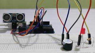 How to connect arduino ultrasonic sensor with buzzer and led