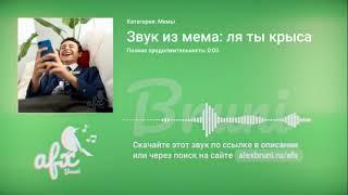 Звук: Звук из мема: ля ты крыса