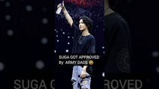 Suga's smirk as he got approval  from Dad's  Proud #yoongi #agustd #jungkookbts #bangtan