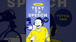 Text To speech converter|| Text to Audio|| Text To speech website||#tts #shorts