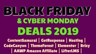 Best Black Friday Deals 2019 | Wordpress | Hosting | ContentSamurai | GetResponse | Elementor