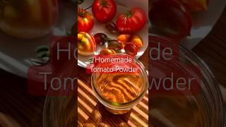 Homemade Tomato Powder dehydrate skins and seeds 100-130°F, then blend to powder #tomatopowder