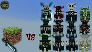 Stab of Grass vs Warden Plus | Minecraft Bedrock | Mob Battle