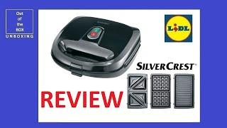 Silvercrest Sandwich Toaster SSMW 750 D1 REVIEW (Lidl 3 in 1 750W)