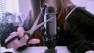 ASMR  doing/cutting your hair! (a bit fast & slightly aggressive)